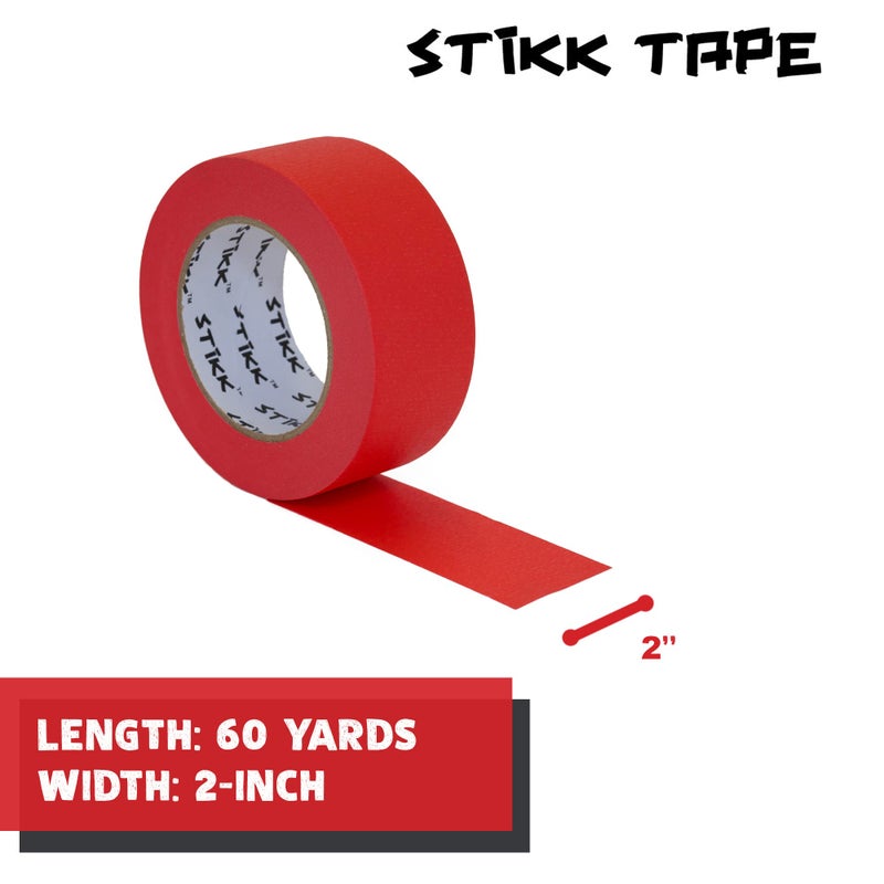 STIKK Painters Tape - 1pk Red Painter Tape - 2 inch x 60 Yards - Paint Tape for Painting, Edges, Trim, Ceilings - Masking Tape for DIY Paint Projects - Residue-Free Painting Tape - Image 2